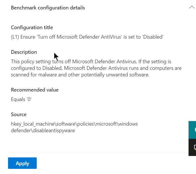 Managing Device Vulnerabilities -  Profile Configuration Settings