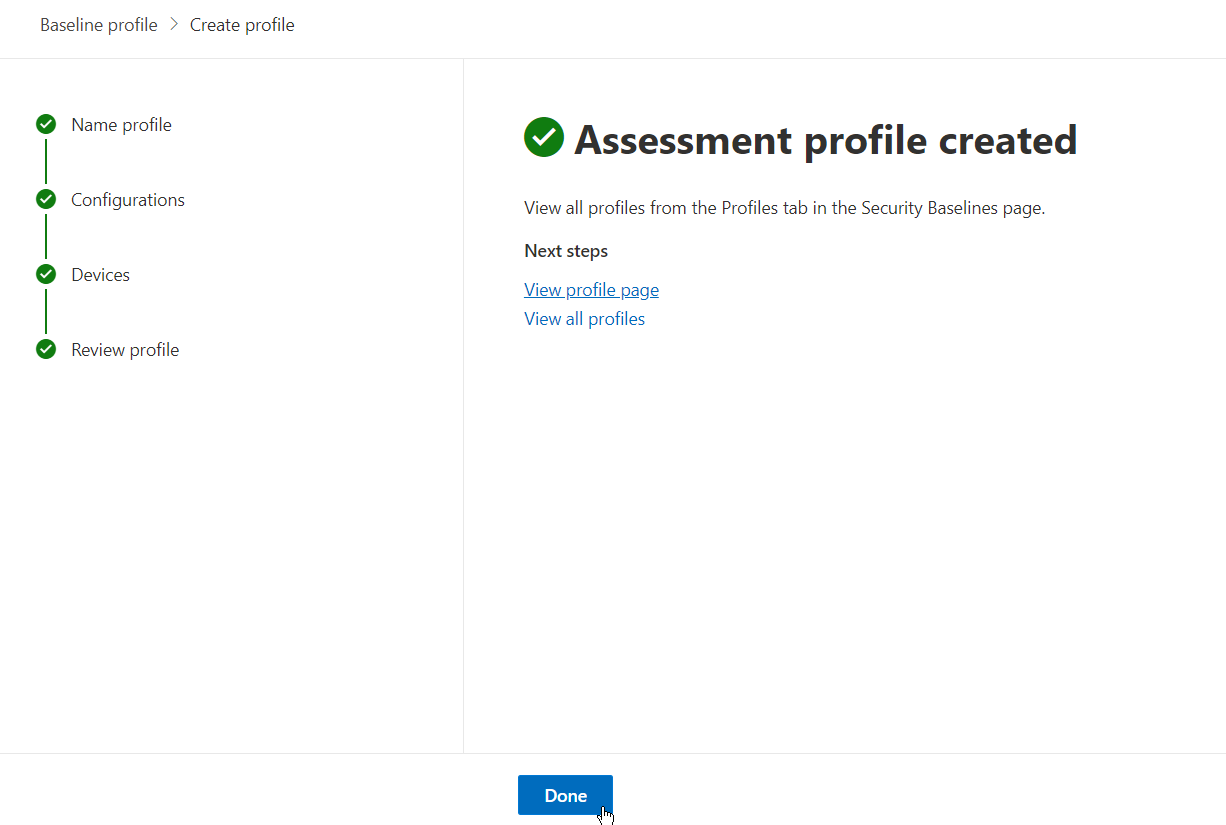 Managing Device Vulnerabilities -  Profile Configuration Settings