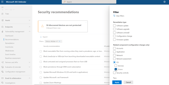 Managing Device Vulnerabilities - Network Share Analysis