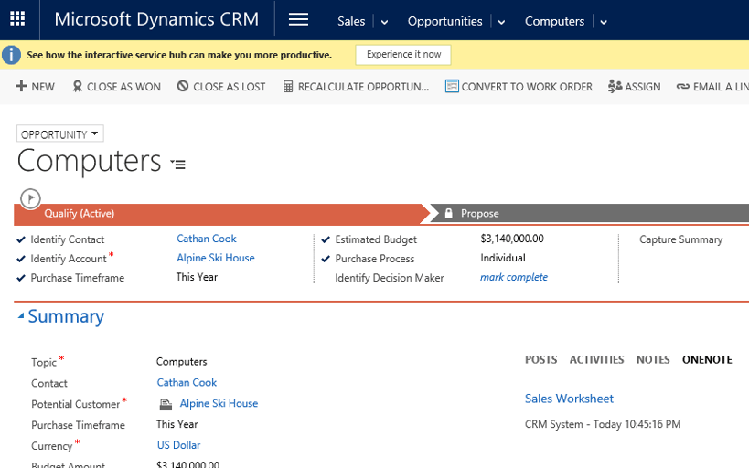 Microsoft Dynamics CRM Activity Wall