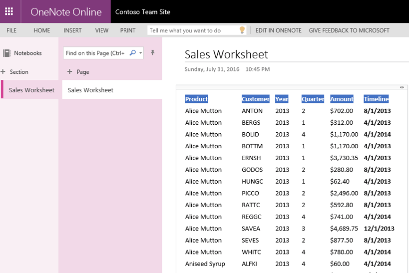 OneNote Linked to Microsoft Dynamics CRM