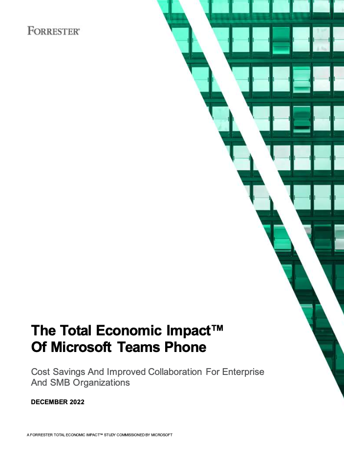 The Total Economic Impact Of Microsoft Teams - Cover