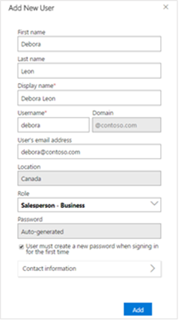 Manage users from within Dynamics 365