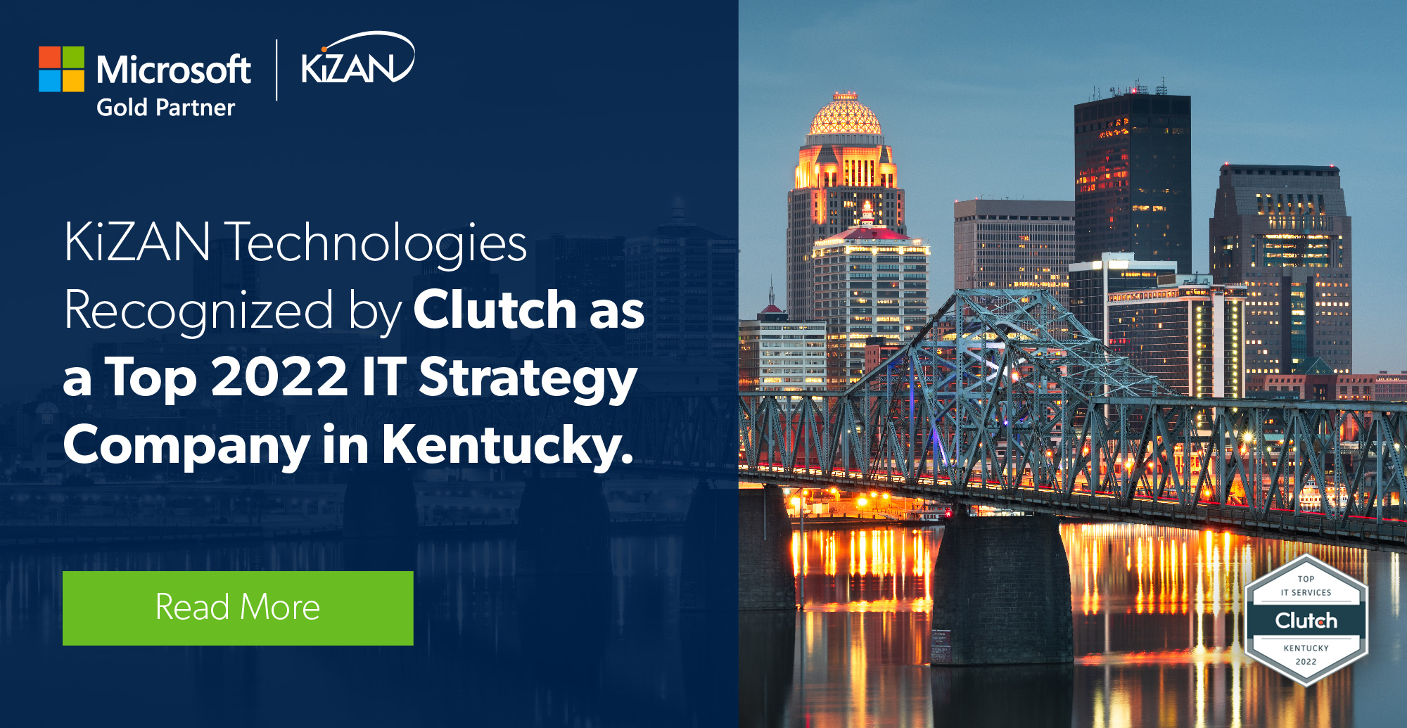 KiZAN Technologies Recognized by Clutch as a Top 2022 IT Strategy Company in Kentucky